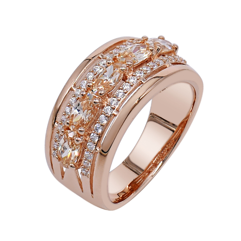 925 ring with Morgantie Peach CZ