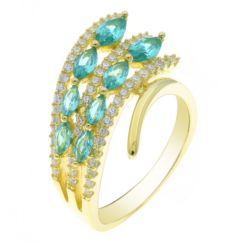 Marquise Shape Paraiba Women Ring 