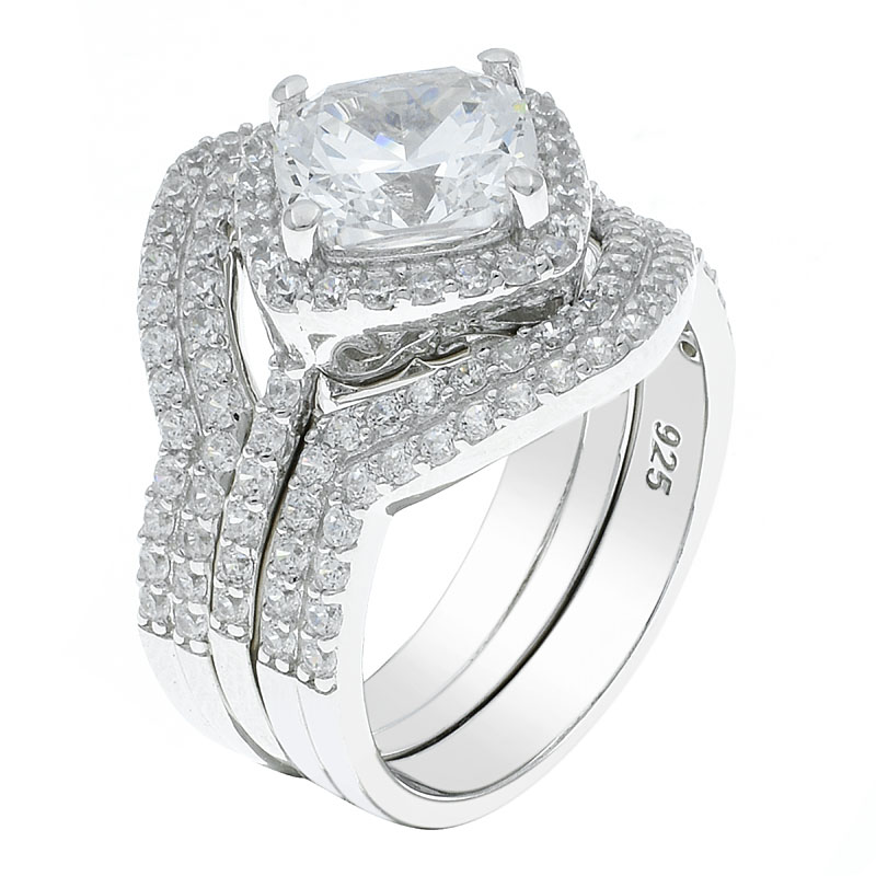 Women White CZ Jewelry Ring