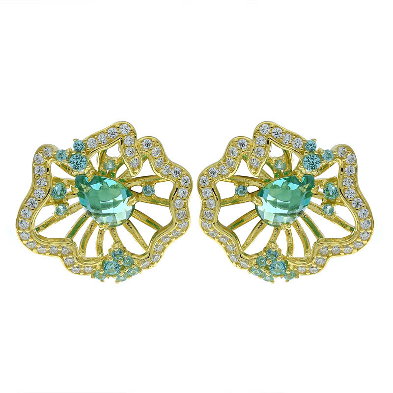 Women Lotus Leaf Earrings