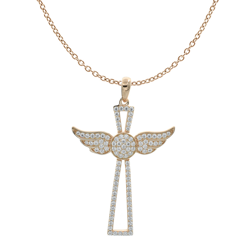 Wing Cross Angel Women Pendant