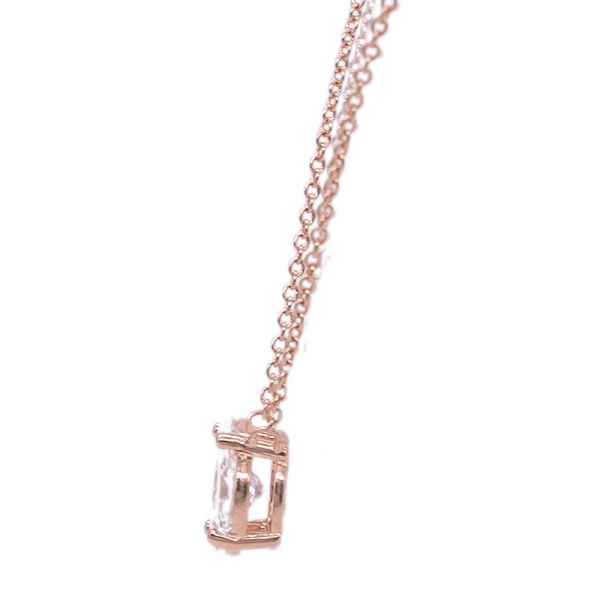 фантастическое розовое золото покрыло ожерелье стерлингового серебра женщин 