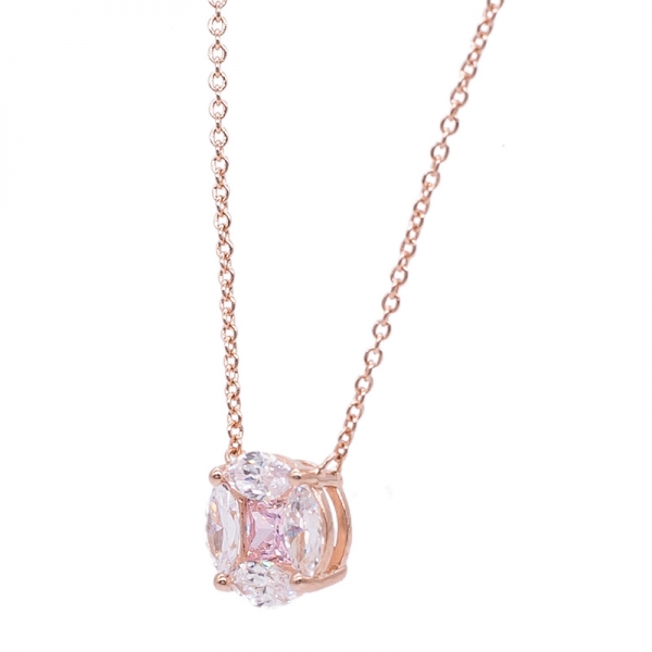 фантастическое розовое золото покрыло ожерелье стерлингового серебра женщин 