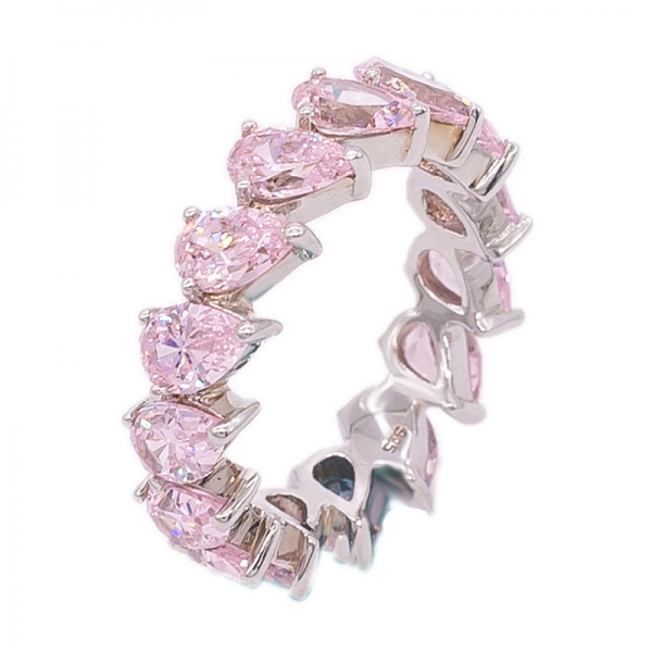мерцающее кольцо с бриллиантовым розовым бриллиантом 925 