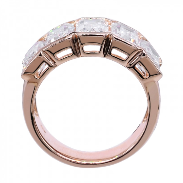 925 кольцо с формой багета изумрудный разрез cz 