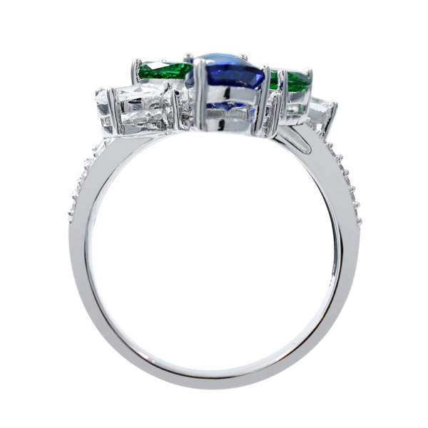позолоченное кольцо 925 sivler с многоцветным cz 