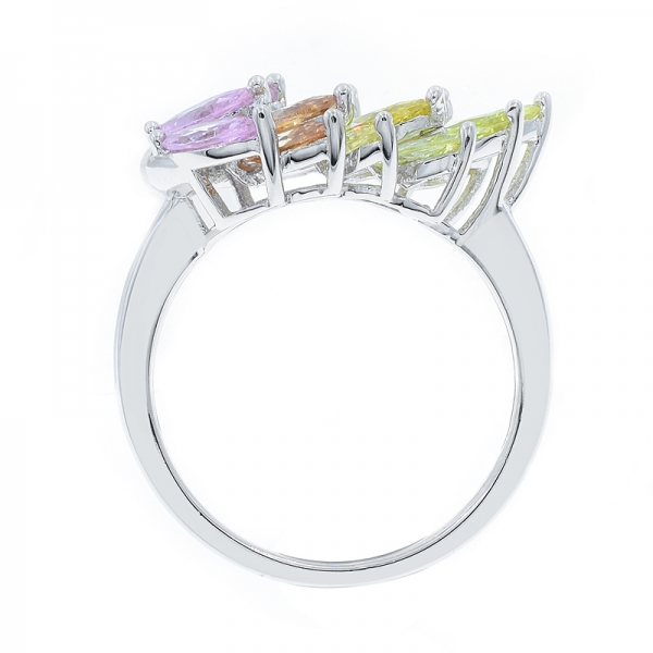 925 многоцветное лебединое серебряное кольцо 