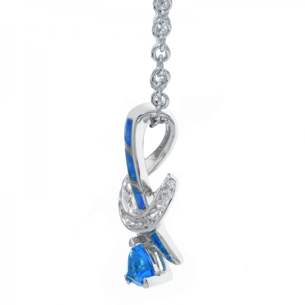 увлекательный подвесной 925 серебряный кулон с океанскими синими камнями 