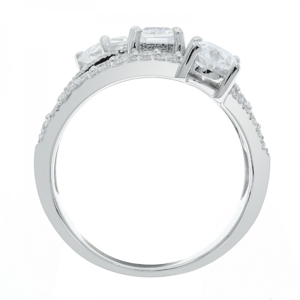 модное 925 многострочное серебряное кольцо 