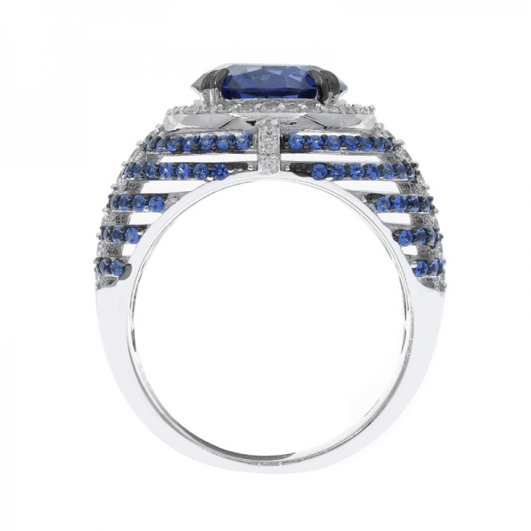 925 серебряное кольцо с потрясающей круглой формой tanzanite cz 