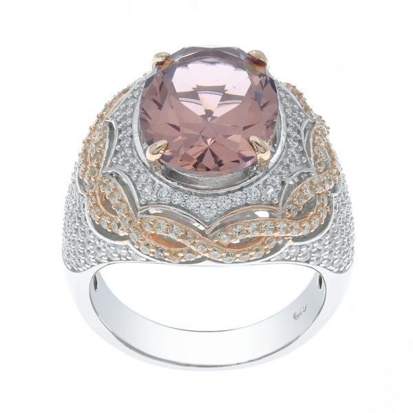 925 серебряное кольцо с очаровательным морганитом нано 