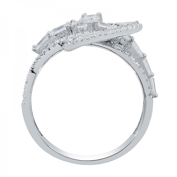 Кольцо из стерлингового серебра 925 с потрясающим белым cz 