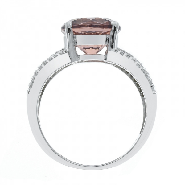 925 серебряное ошеломляющее морганитное нано кольцо 