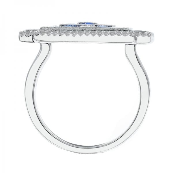 925 серебряное стильное кольцо решетки для дам 
