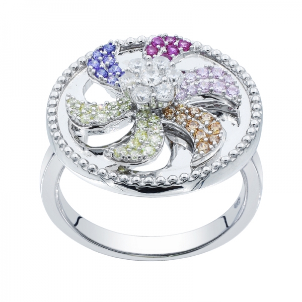 925 бриллиантовое серебряное кольцо для дам 