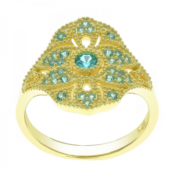 серебряное кольцо из золота с золотым покрытием 