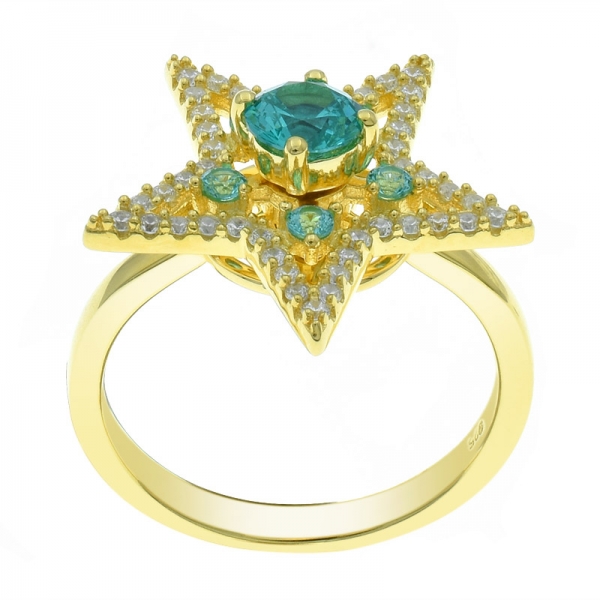 925 серебряное модное звездное кольцо для дам 