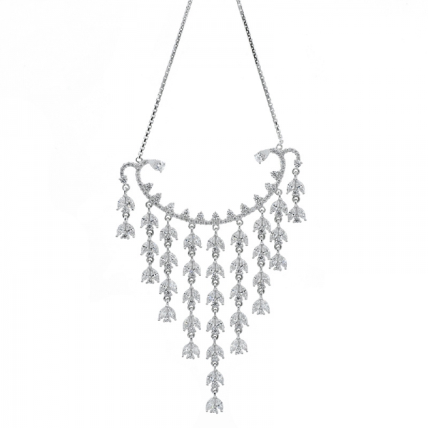 925 серебряный прекрасный люстра регулируемое ожерелье 