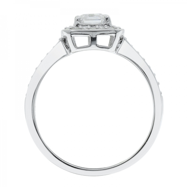 Кольцо с квадратным кольцом из серебра 925 пробы 