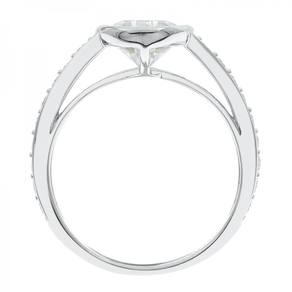 925 серебряное дамское кольцо с мерцающим белым cz 