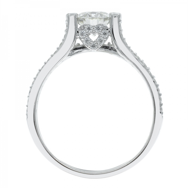 925 серебряное тонкое гламурное розовое кольцо для дам 