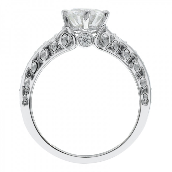 925 серебряный стильный белый белый cz ring 