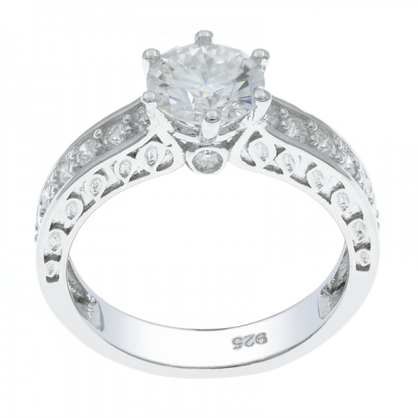 925 серебряный стильный белый белый cz ring 