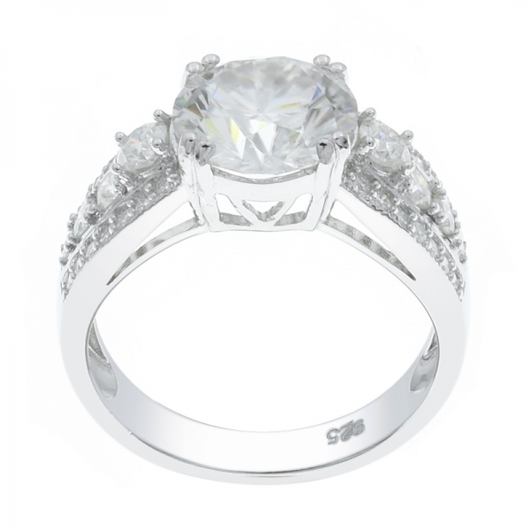 925 стерлингового серебра драматическое элегантное дамское кольцо 