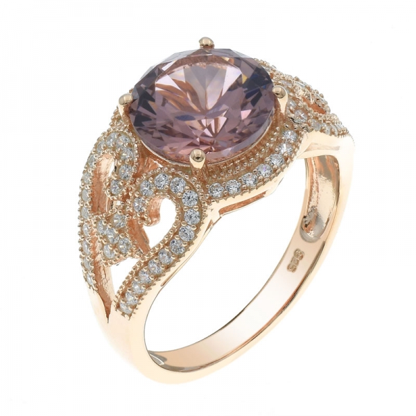 симпатичное 925 серебряное кольцо морганита для дам 
