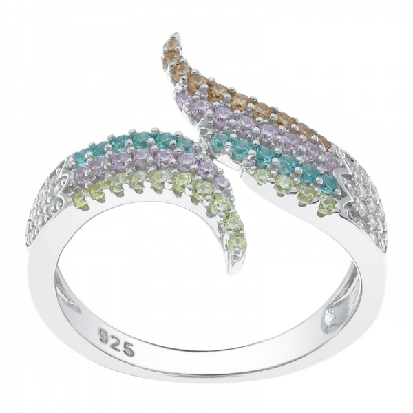 925 серебряное многоцветное крыло кольцо для женщин 
