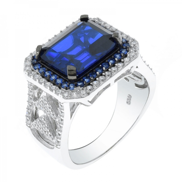 оптом 925 серебристо-синий нано-кольцо для женщин 