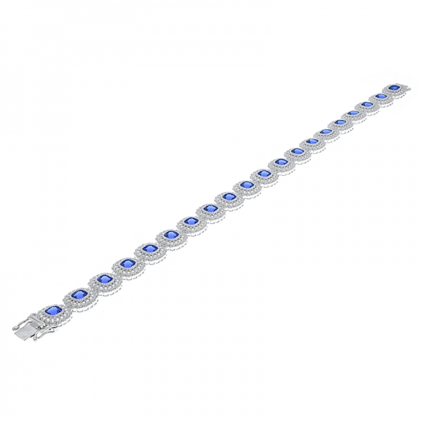 Китай стерлингового серебра 925 подушек синий нано браслет 