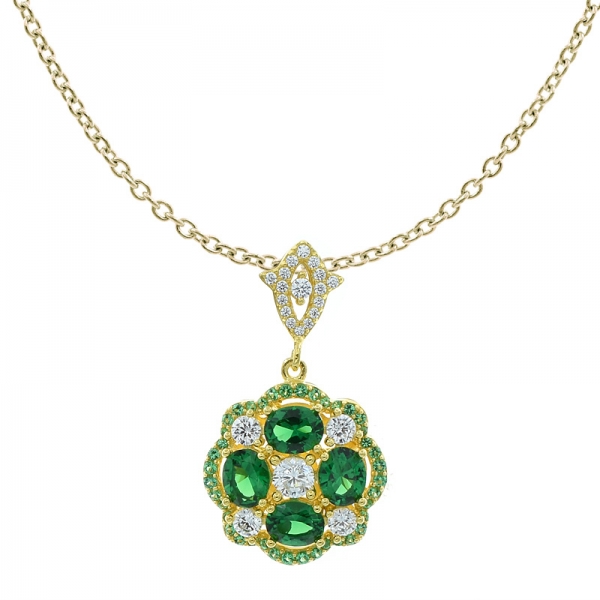 Китай стерлингового серебра 925 замечательный зеленый нано ювелирные изделия кулон 