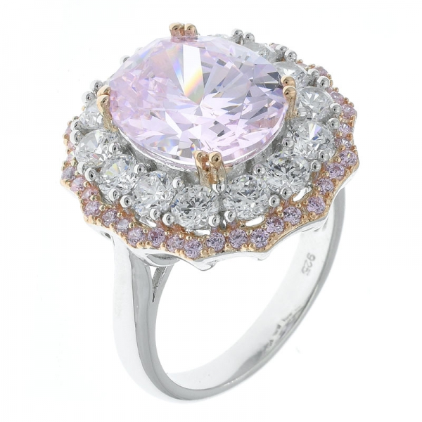 925 стерлингового серебра восемь зубцов набор цветочных ювелирных изделий кольца 