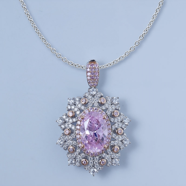 925 стерлингового серебра снежинка бриллиант розовый комплект ювелирных изделий 