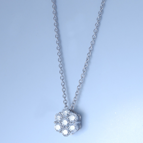 925 стерлингового серебра цветок свадебное ожерелье 