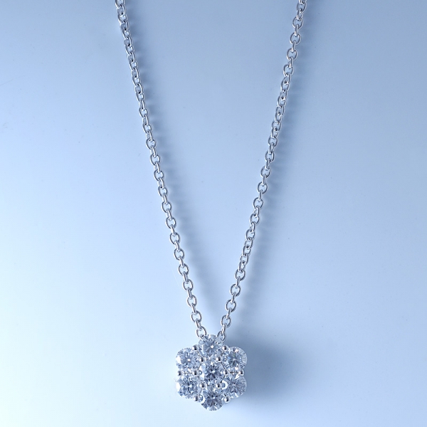 925 стерлингового серебра цветок свадебное ожерелье 