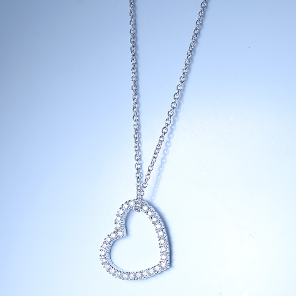 Ожерелье в форме сердца с серебром 925 пробы 