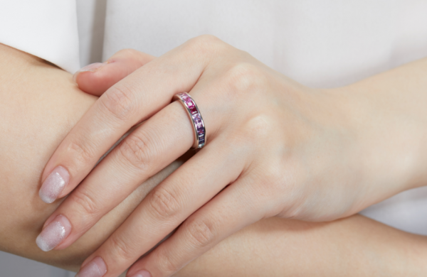 Оптовая 925 стерлингового серебра принцесса вырезать радуги цвета кольца настройки для женщин 