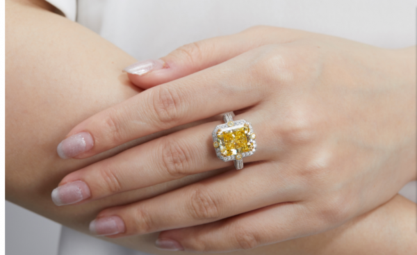 8-каратный изумрудный фейерверк огранки алмазного цвета 925 серебряное кольцо с бриллиантом 