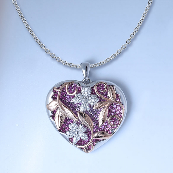 ожерелье из циркония с цирконием в форме сердца 