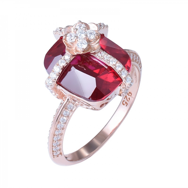 недавно созданный обручальные кольца рубиновый кубический циркон для женщин обручальное кольцо розового золота 