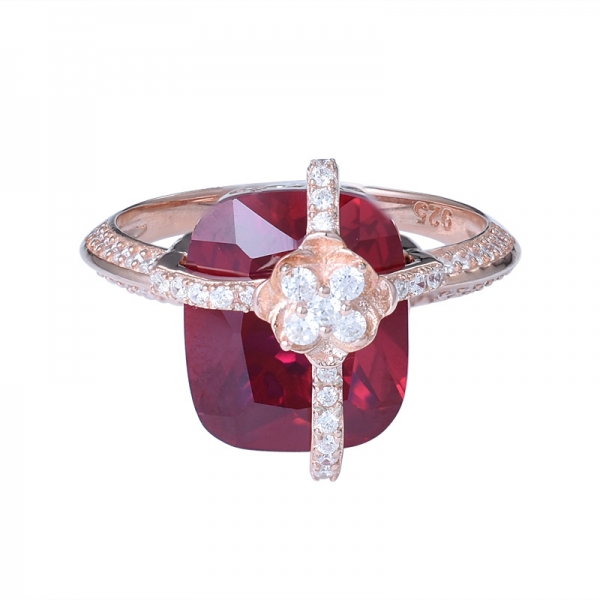 недавно созданный обручальные кольца рубиновый кубический циркон для женщин обручальное кольцо розового золота 