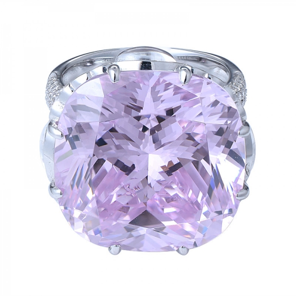 20-каратное сокращение подушки создало розовое алмазное старинное коктейльное кольцо 