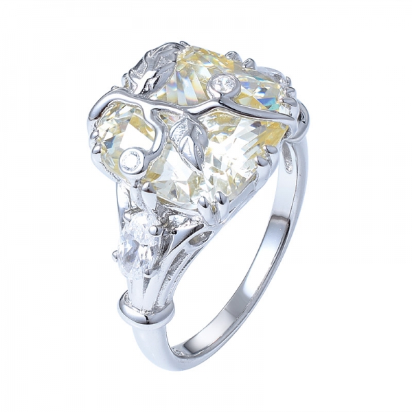 большинство продажа ювелирных изделий Этон создана желтый бриллиант cuhion кольцо с бриллиантом 