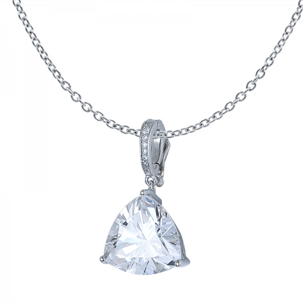 ювелирные изделия треугольник заявление ожерелье белый кубический серебряных ювелирных изделий кулон  