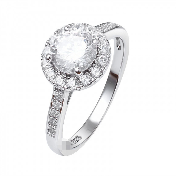 1 карат гало установить пасьянс муассанит бриллиант обещание обручальное кольцо 