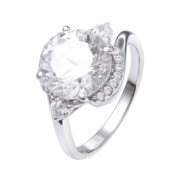 Производитель прямая продажа серебряное кольцо CZ свадьба кольца женщины 