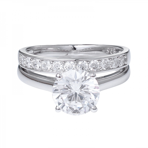 Уникальный обручальное кольцо 2.0 карат круглой огранки Moissanie бриллиант классический обручальное кольцо 