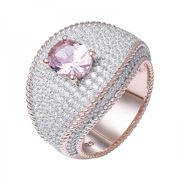 1 карат овальной огранки Морганит обручальное кольцо комплект 14 K розовое золото кольцо 